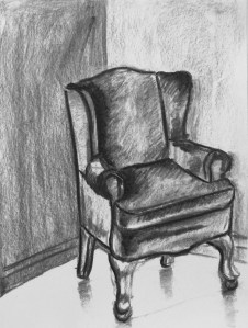 Charcoal Chair Drawing